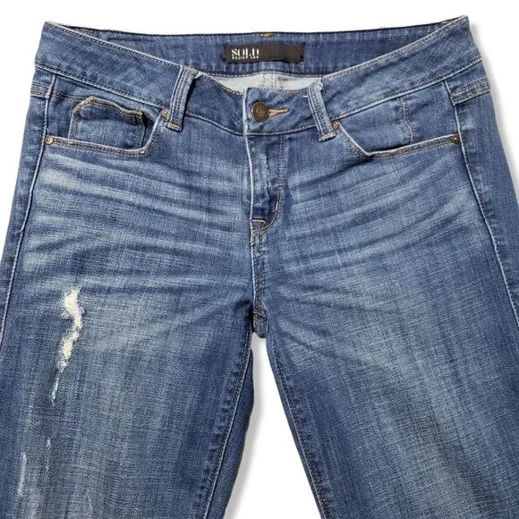 Sold Design Lab Women's Distressed Straight Leg Blue Jeans Women's Size 26 - Picture 3 of 12